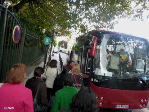 Parcours Est, depart bus